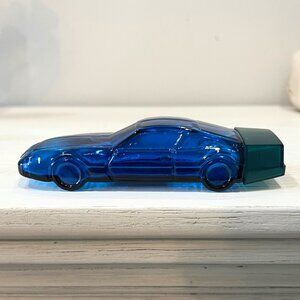 Avon Vintage Blue Sports Car Decanter BOX Decals Wild Country After Shave Glass